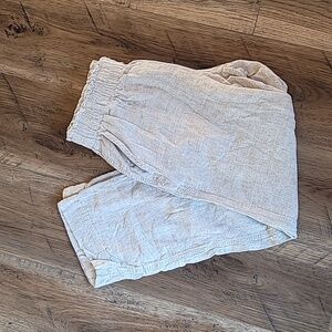 Briggs Linen Pants, Size S, Tan, Cream